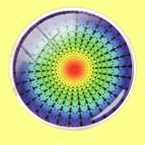 Bassin and Brown Kaleidoscope Centre Spot - Blue,Yellow and Green