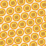 Bassin and Brown Kaleidoscope Flower Cufflinks - Yellow and Orange