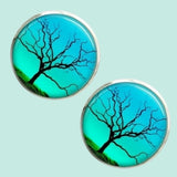 Bassin and Brown Leafless Tree - Blue and Green