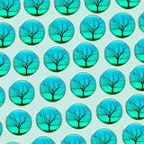 Bassin and Brown Leafless Tree - Blue and Green