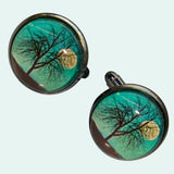 Bassin and Brown Leafless Tree and Moon - Blue,White and Black