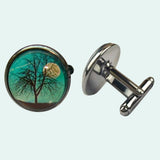 Bassin and Brown Leafless Tree and Moon - Blue,White and Black