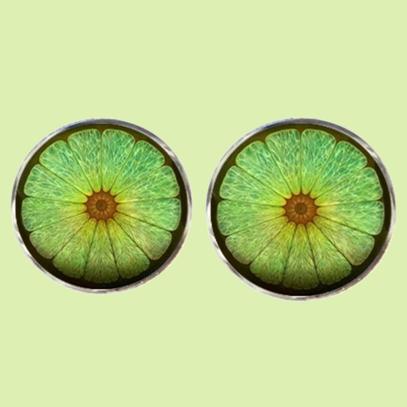 Bassin and Brown Lime Fruit Cufflinks - Green