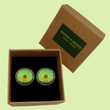 Bassin and Brown Lime Fruit Cufflinks - Green