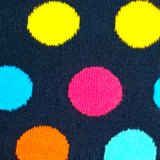 Bassin and Brown - Multi Coloured Spotted Socks - Yellow, Turquoise, Navy, Blue, Pink and Orange