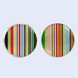 Bassin and Brown Stripe Cufflinks - Multi Colour