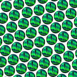 Bassin and Brown Northern Lights and Pine Trees Cufflinks - Green and Blue