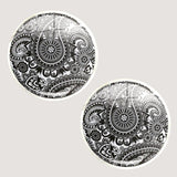 Bassin and Brown Paisley Cufflinks - Grey and White