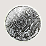 Bassin and Brown Paisley Cufflinks - Grey and White