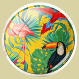 Bassin and Brown Tropical Forest Cufflinks - Yellow, Green, Blue and Red