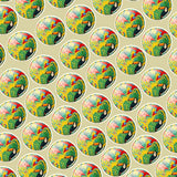 Bassin and Brown Tropical Forest Cufflinks - Yellow, Green, Blue and Red