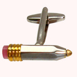 Bassin and Brown Pencil Cufflinks - Silver/Gold