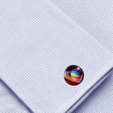 Bassin and Brown Planets and Rings Cufflinks - Multi Colour