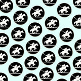 Bassin and Brown Polo Player Jacket Lapel Pin - Black/White