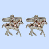 Bassin and Brown Silver Polo Player and Horse