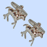 Bassin and Brown Silver Polo Player and Horse