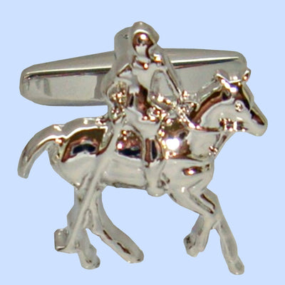 Bassin and Brown Silver Polo Player and Horse