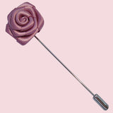 Bassin and Brown Dusky Pink Rose Floral Jacket Lapel Pin