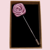 Bassin and Brown Dusky Pink Rose Floral Jacket Lapel Pin