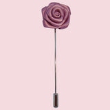 Bassin and Brown Dusky Pink Rose Floral Jacket Lapel Pin