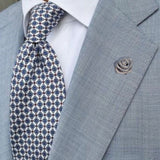 Bassin and Brown Grey Rose Flower Jacket Lapel Pin