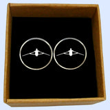 Bassin and Brown Rower Cufflinks - Black and White