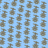 Bassin and Brown Ships Wheel Cufflinks - Silver