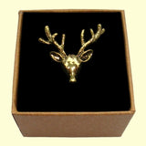 Bassin and Brown Stag Vintage Bronze Lapel Pin