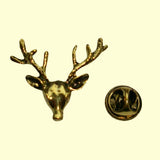 Bassin and Brown Stag Vintage Bronze Lapel Pin