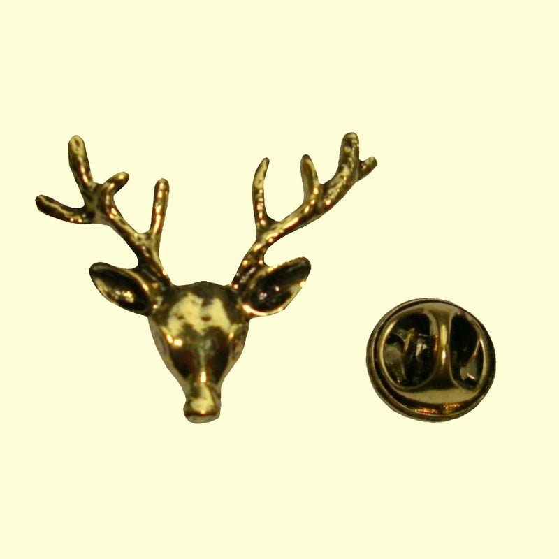 Bassin and Brown Stag Vintage Bronze Lapel Pin