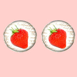 Bassin and Brown Strawberry Fruit Cufflinks - Red