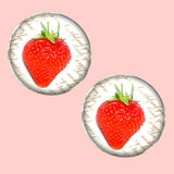 Bassin and Brown Strawberry Fruit Cufflinks - Red