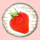 Bassin and Brown Strawberry Fruit Cufflinks - Red