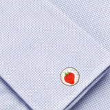 Bassin and Brown Strawberry Fruit Cufflinks - Red