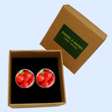 Bassin and Brown Strawberry Cufflinks - Red