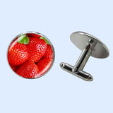 Bassin and Brown Strawberry Cufflinks - Red