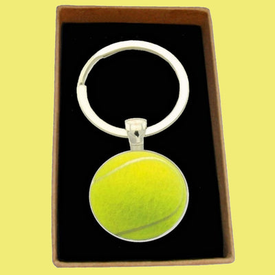 Bassin and Brown Tennis Ball Keyring - Yellow