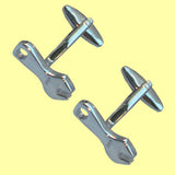 Bassin and Brown Wrench Tool Cufflink - Silver