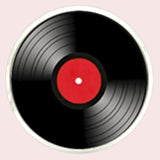 Bassin and Brown Vinyl Disc Cufflinks - Black and Red