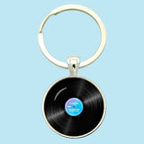 Bassin and Brown Vinyl Disc Keyring - Black and Blue