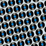 Bassin and Brown Vinyl Disc Lapel Pin - Blue.Black