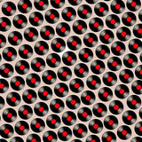 Bassin and Brown Vinyl Disc Lapel Pin - Red and Black