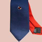 Bassin and Brown Vinyl Disc Lapel Pin - Red and Black