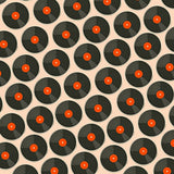 Bassin and Brown Vinyl Disc Lapel Pin - Orange.Black