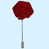 Bassin and Brown Wine Rose Jacket Lapel Pin - 4cm Diameter
