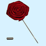 Bassin and Brown Wine Rose Jacket Lapel Pin - 4cm Diameter