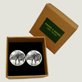 Bassin and Brown Zebra Cufflinks - Black and White