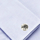 Bassin and Brown Zebra Cufflinks - Black and White