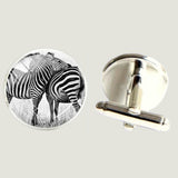 Bassin and Brown Zebra Cufflinks - Black and White