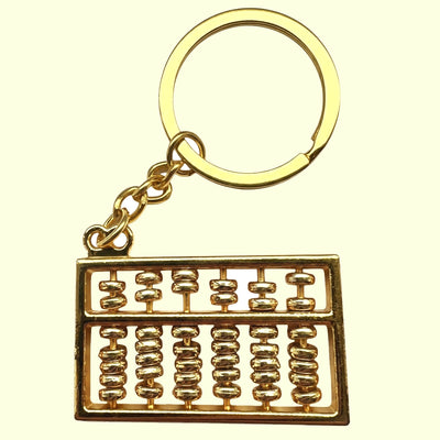 Bassin and Brown Gold Plated Abacus Keyring